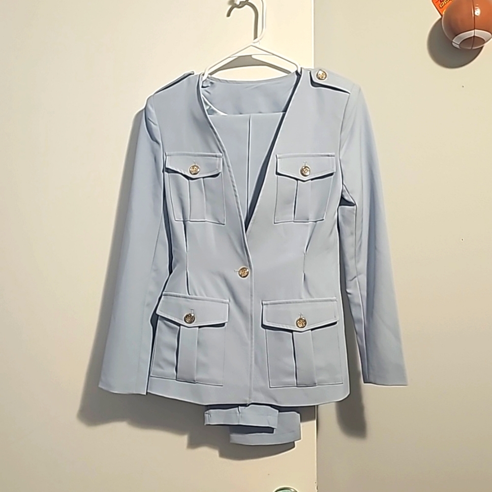 Powder blue suit